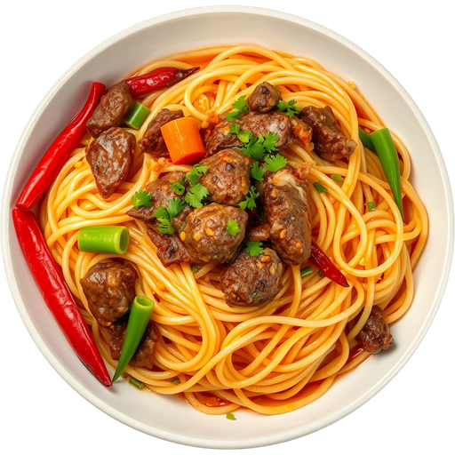 Laghman Spicy Noodles dish