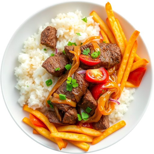 Beef Lomo Saltado dish